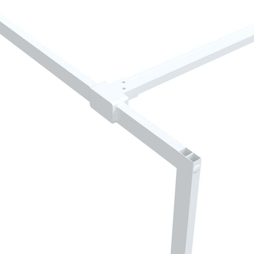 vidaXL Walk-in Shower Wall White 80x195 cm Clear ESG Glass