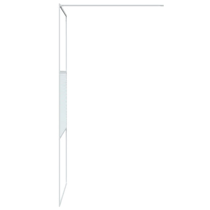 vidaXL Walk-in Shower Wall White 90x195 cm Clear ESG Glass