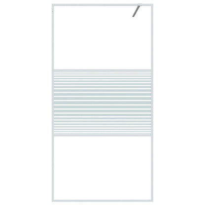 vidaXL Walk-in Shower Wall White 100x195 cm Clear ESG Glass