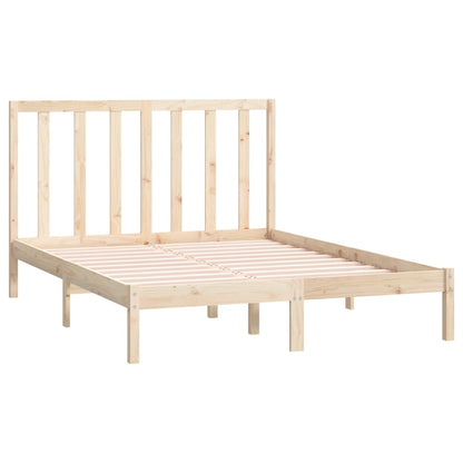 vidaXL Bed Frame without Mattress 135x190 cm Double Solid Wood Pine
