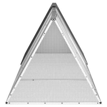 vidaXL Rabbit Cage Anthracite 302.5x80.5x71 cm Galvanised Steel