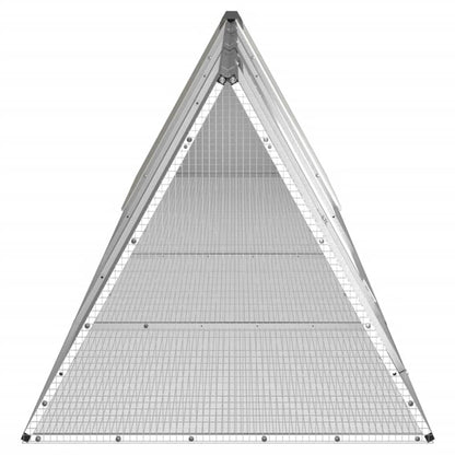 vidaXL Rabbit Cage Grey 403.5x80.5x71 cm Galvanised Steel