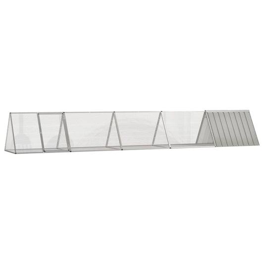 vidaXL Rabbit Cage Grey 504.5x80.5x71 cm Galvanised Steel