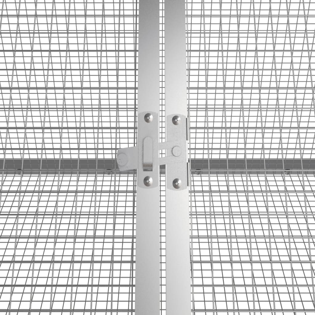 vidaXL Rabbit Cage Grey 504.5x80.5x71 cm Galvanised Steel