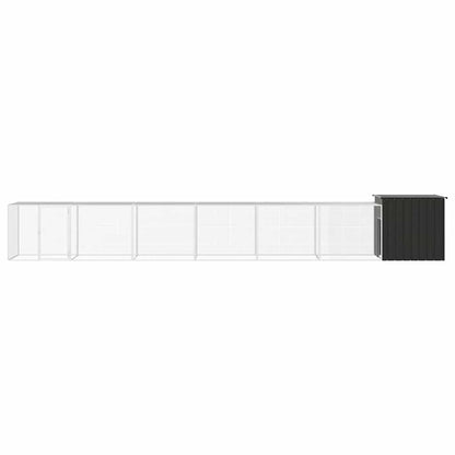 vidaXL Chicken Cage Anthracite 700x91x100 cm Galvanised Steel
