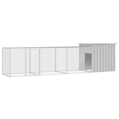 vidaXL Chicken Cage Grey 400x91x100 cm Galvanised Steel