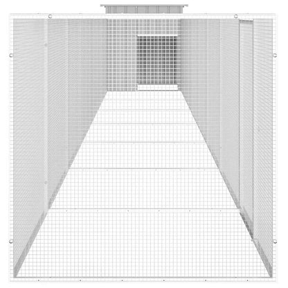 vidaXL Chicken Cage Grey 800x91x100 cm Galvanised Steel