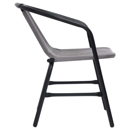 vidaXL Garden Chairs 6 pcs Plastic Rattan and Steel 110 kg