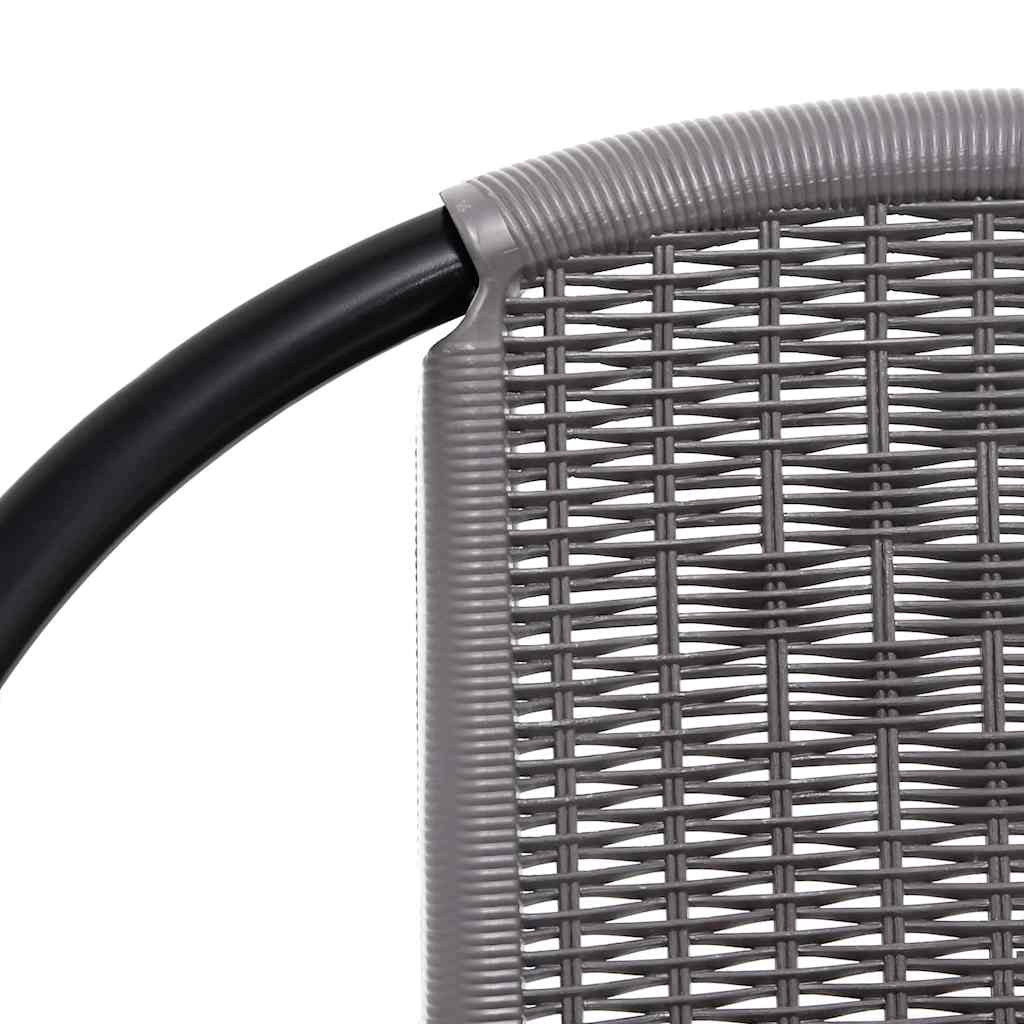 vidaXL Garden Chairs 6 pcs Plastic Rattan and Steel 110 kg