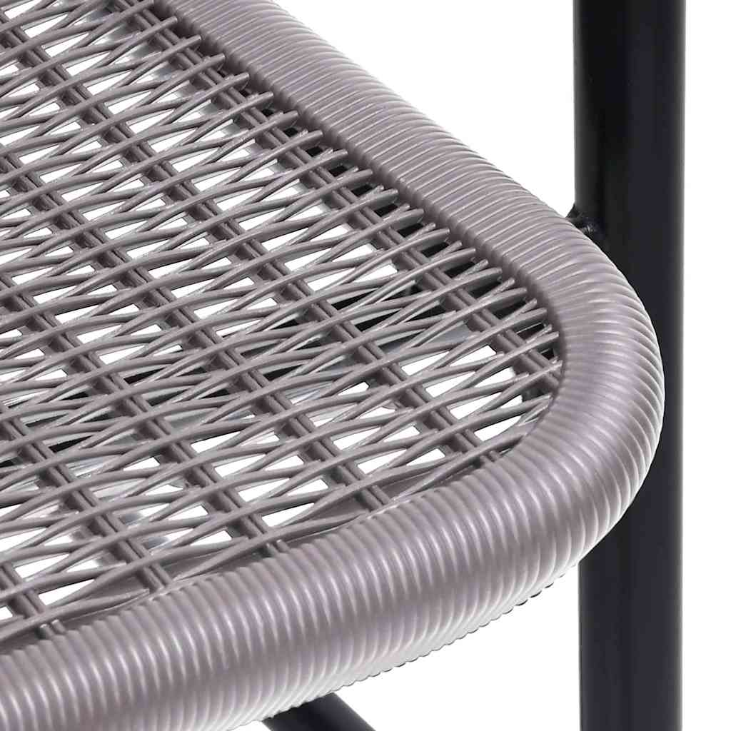 vidaXL Garden Chairs 6 pcs Plastic Rattan and Steel 110 kg