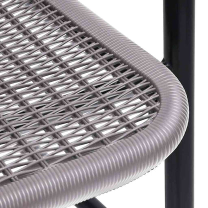 vidaXL Garden Chairs 6 pcs Plastic Rattan and Steel 110 kg