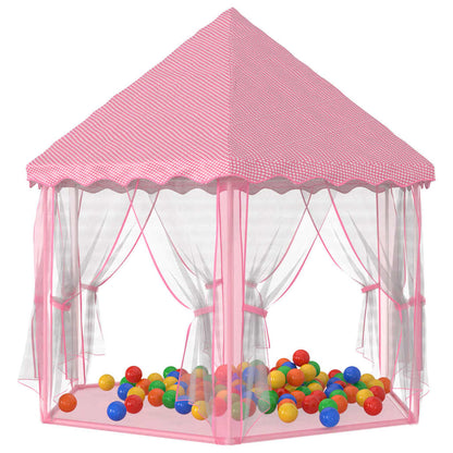 vidaXL Princess Play Tent with 250 Balls Pink 133x140 cm