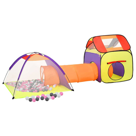 vidaXL Children Play Tent with 250 Balls Multicolour 338x123x111 cm