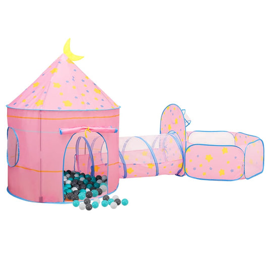 vidaXL Children Play Tent with 250 Balls Pink 301x120x128 cm