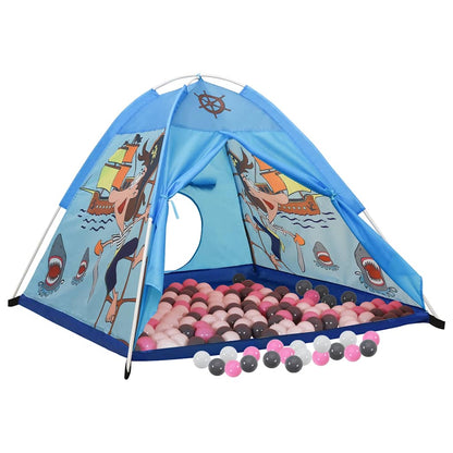 vidaXL Children Play Tent with 250 Balls Blue 120x120x90 cm