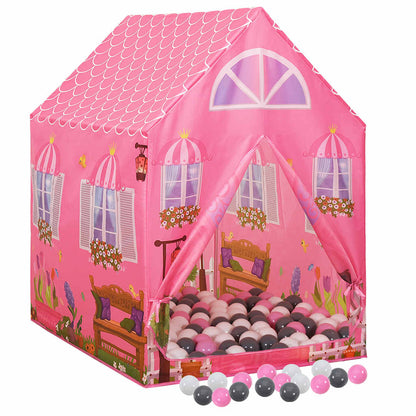 vidaXL Children Play Tent with 250 Balls Pink 69x94x104 cm
