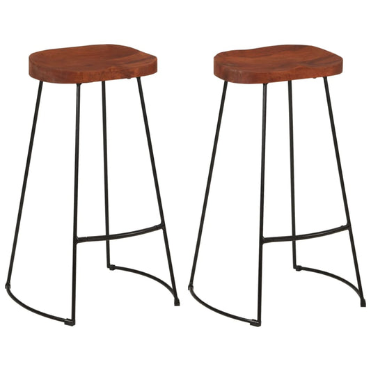 vidaXL Gavin Bar Stools 2 pcs 50x40x78 cm Solid Wood Mango