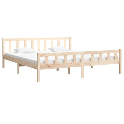 vidaXL Bed Frame | Natural wood | Solid pine wood | Double | Durable | Bed Frame
