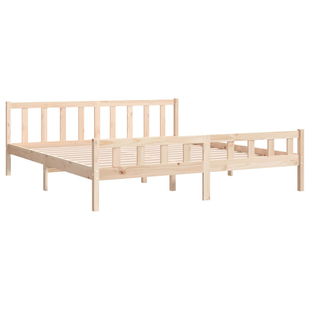 vidaXL Bed Frame | Natural wood | Solid pine wood | Double | Durable | Bed Frame