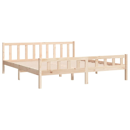 vidaXL Bed Frame | Natural wood | Solid pine wood | Double | Durable | Bed Frame