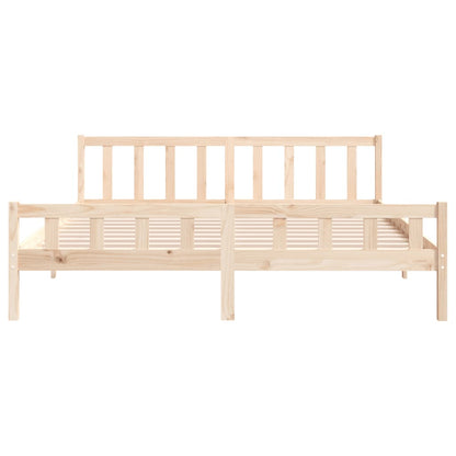 vidaXL Bed Frame | Natural wood | Solid pine wood | Double | Durable | Bed Frame