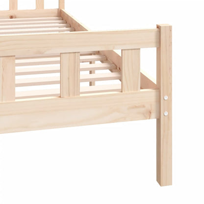 vidaXL Bed Frame | Natural wood | Solid pine wood | Double | Durable | Bed Frame