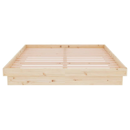 819907 vidaXL Bed Frame without Mattress Solid Wood 140x200 cm