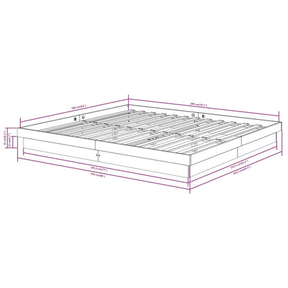 vidaXL Bed Frame without Mattress Solid Wood 160x200 cm