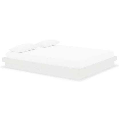 vidaXL Bed Frame without Mattress White Solid Wood 160x200 cm