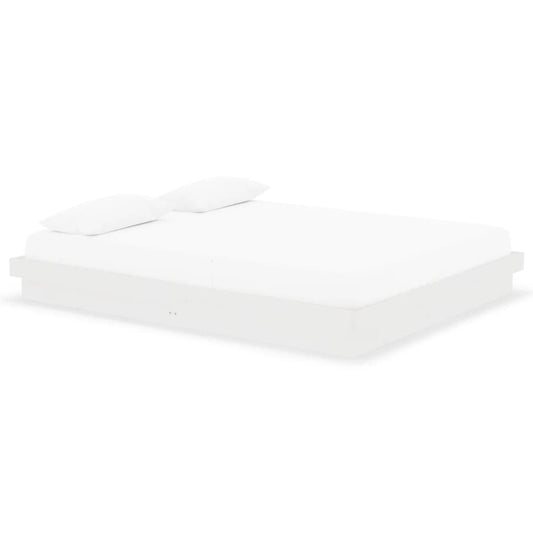 vidaXL Bed Frame without Mattress White Solid Wood 160x200 cm