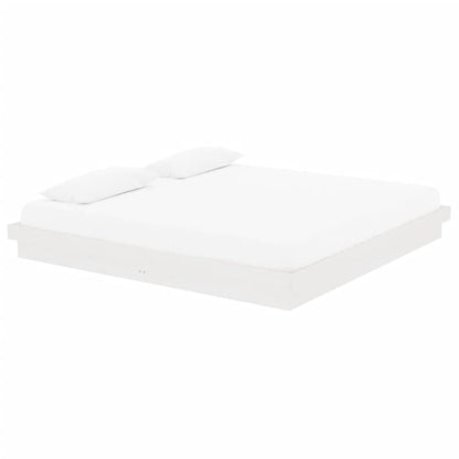 vidaXL Bed Frame without Mattress White Solid Wood 200x200 cm