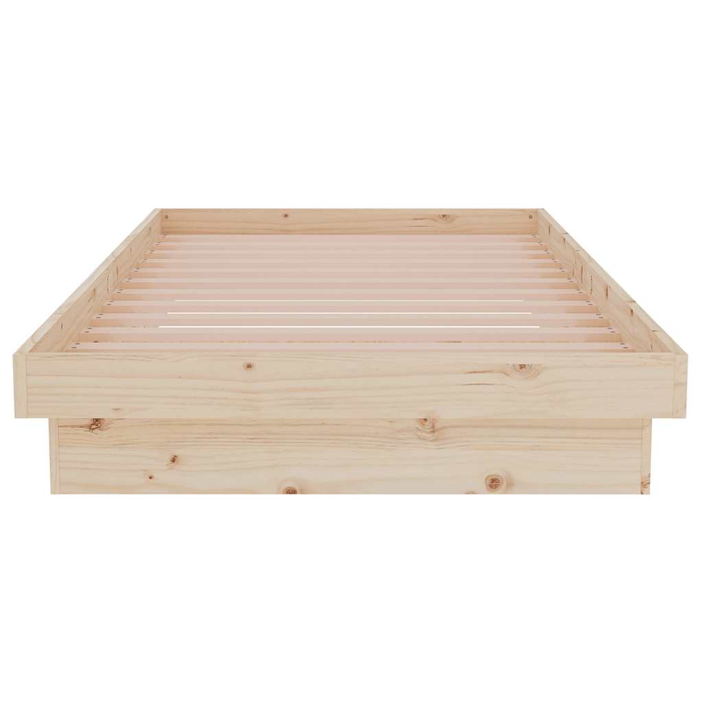 vidaXL Bed Frame without Mattress Solid Wood Single