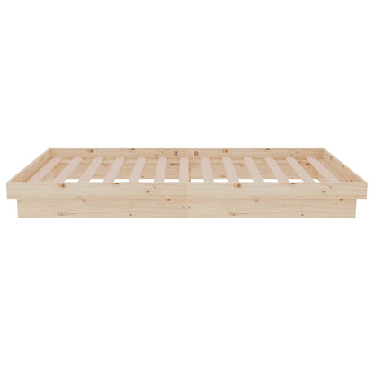 vidaXL Bed Frame without Mattress Solid Wood Single