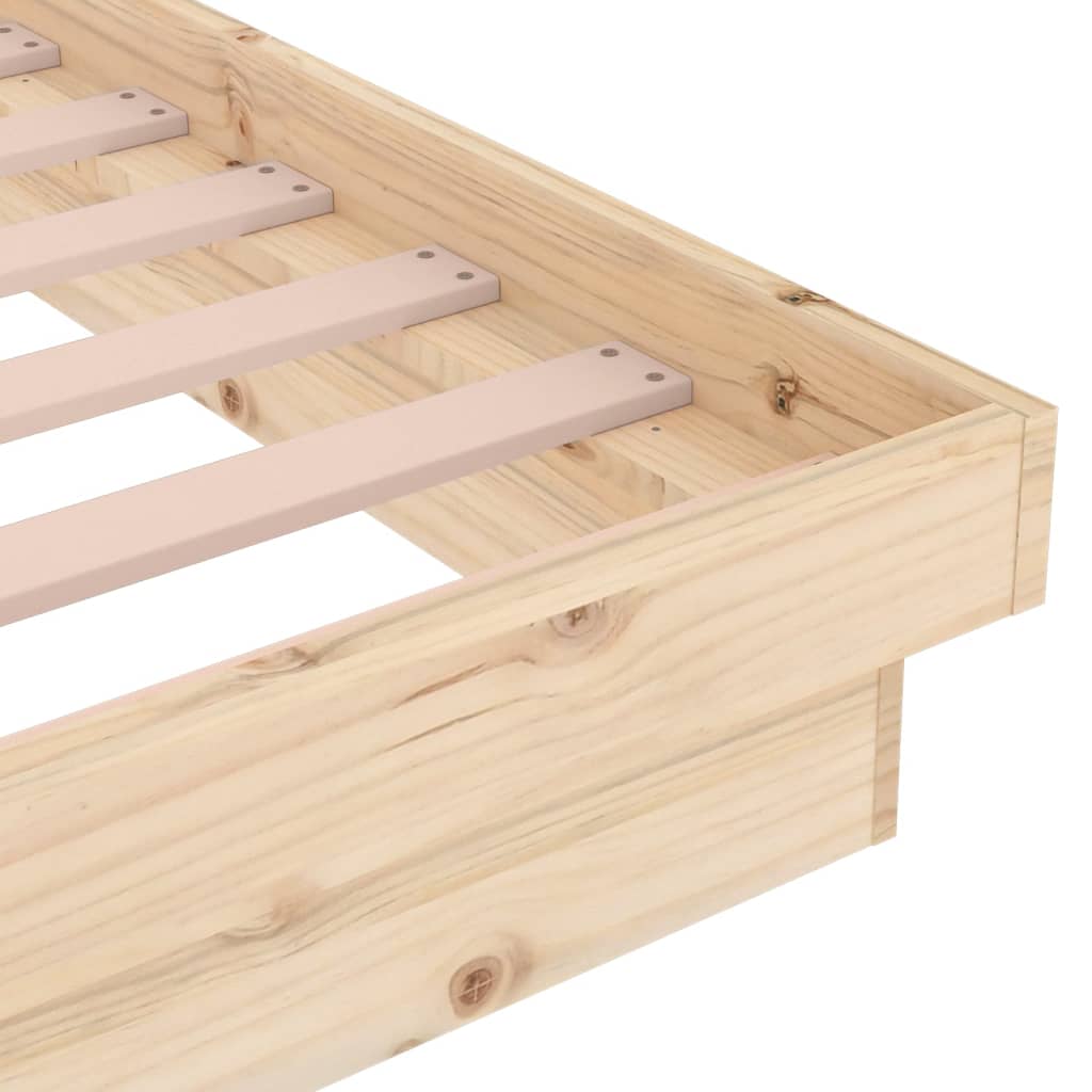 vidaXL Bed Frame without Mattress Solid Wood Single