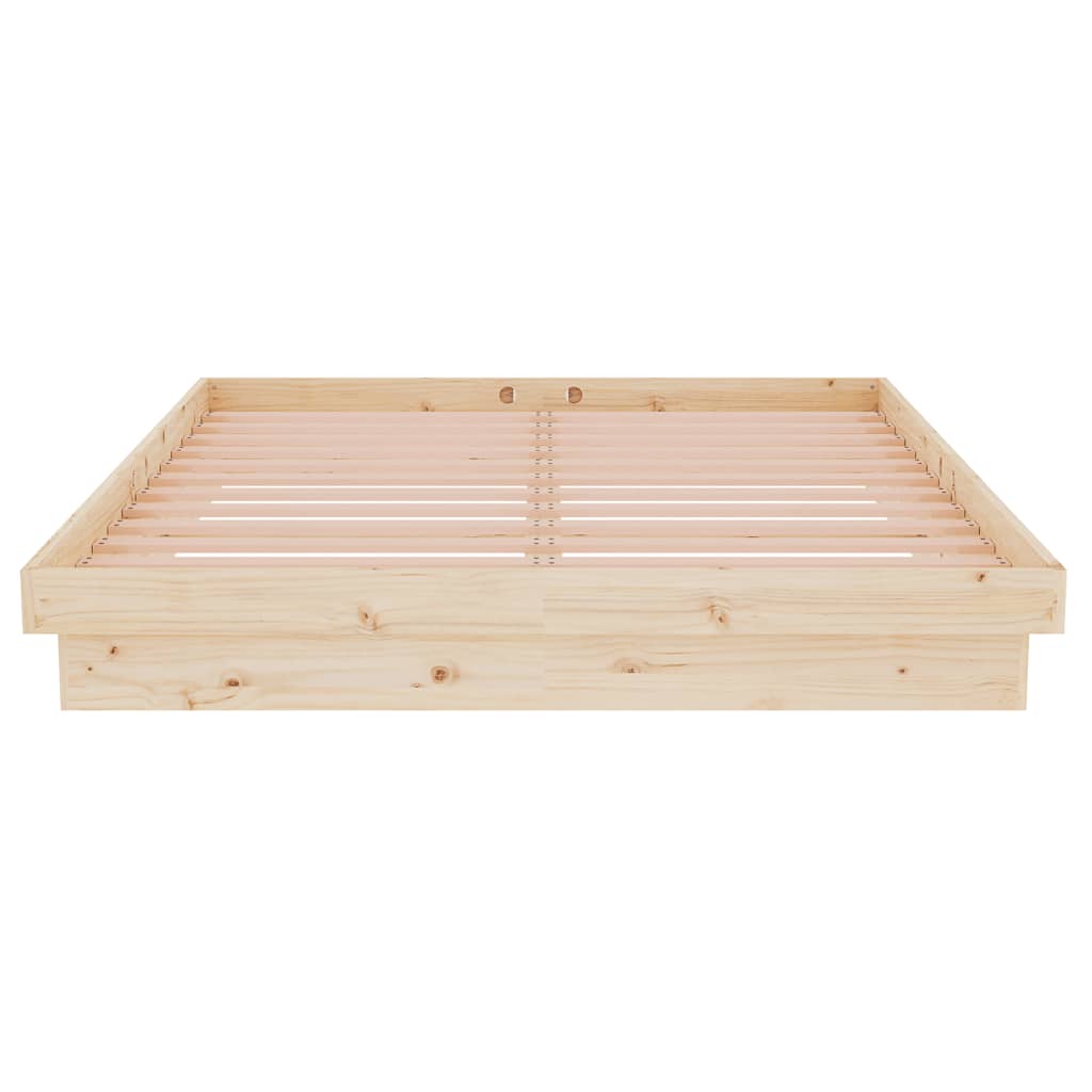 vidaXL Bed Frame without Mattress Solid Wood 140x190 cm