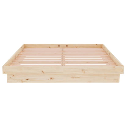 vidaXL Bed Frame without Mattress Solid Wood 140x190 cm