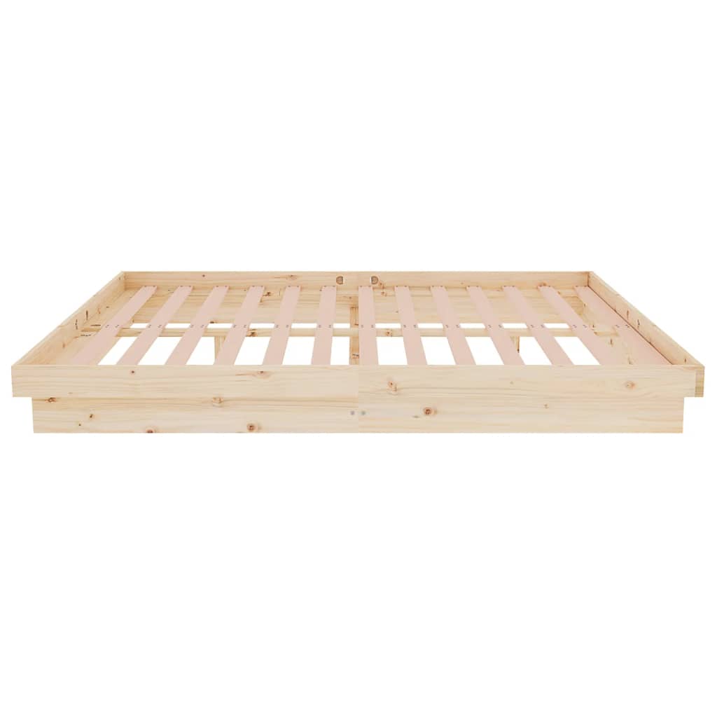 vidaXL Bed Frame without Mattress Solid Wood 140x190 cm
