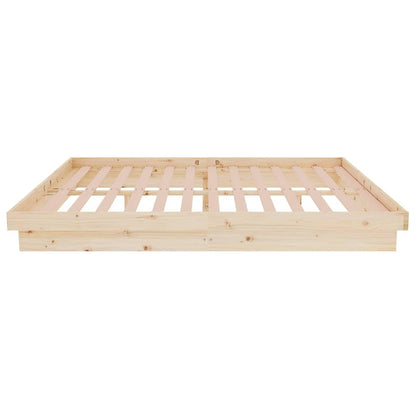vidaXL Bed Frame without Mattress Solid Wood 140x190 cm