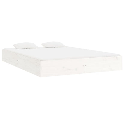 vidaXL Bed Frame | White | Solid pine wood, Plywood | 200 x 200 cm | Durable
