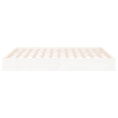 vidaXL Bed Frame without Mattress White Solid Wood 180x200 cm Super King