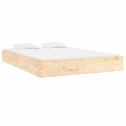 vidaXL Bed Frame without Mattress Solid Wood 150x200 cm King Size King Size