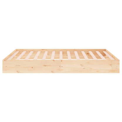 vidaXL Bed Frame | Natural Wood | Solid pine wood, Plywood | Double