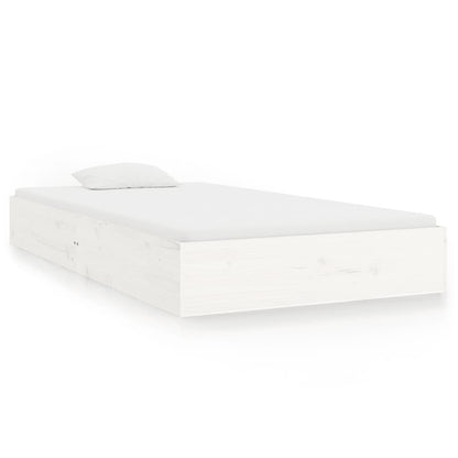 vidaXL Bed Frame | White | Solid pine wood, Plywood | Single | Durable