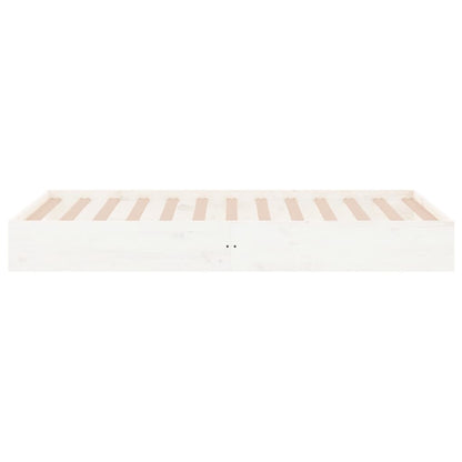 vidaXL Bed Frame without Mattress White Solid Wood 90x200 cm
