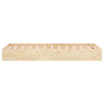vidaXL Bed Frame without Mattress Solid Wood 75x190 cm Small Single Small Single