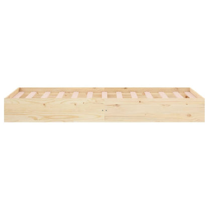 vidaXL Bed Frame | Natural Wood | Solid pine wood, Plywood | Small Single