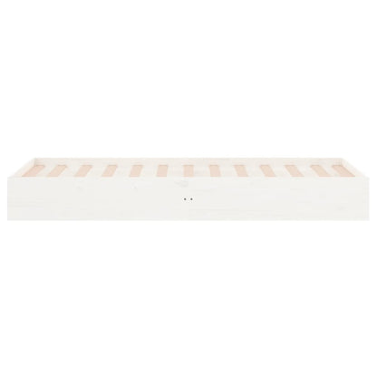 vidaXL Bed Frame | White | Solid pine wood, Plywood | Small single | Bed Frame
