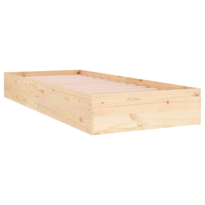 vidaXL Bed Frame without Mattress Solid Wood 90x190 cm Single Single