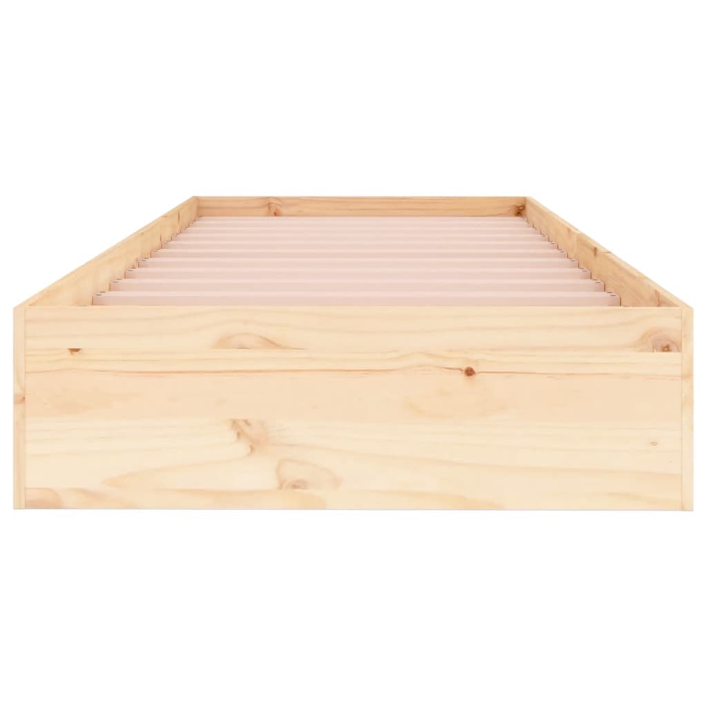 vidaXL Bed Frame without Mattress Solid Wood 90x190 cm Single Single