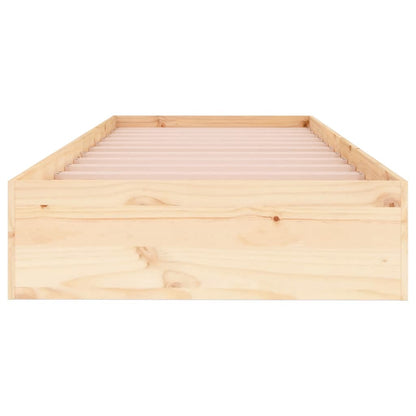 vidaXL Bed Frame without Mattress Solid Wood 90x190 cm Single Single